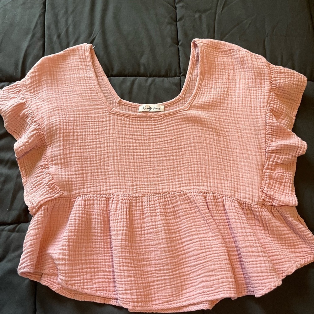 Pink Ruffled Top